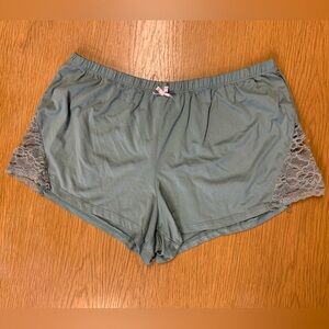 Flora Cotton & Lace PJ Shorts  Size Large